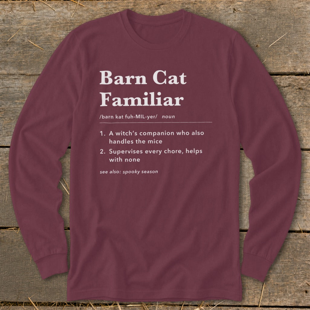 Barn Cat Familiar Definition Long Sleeve Tee