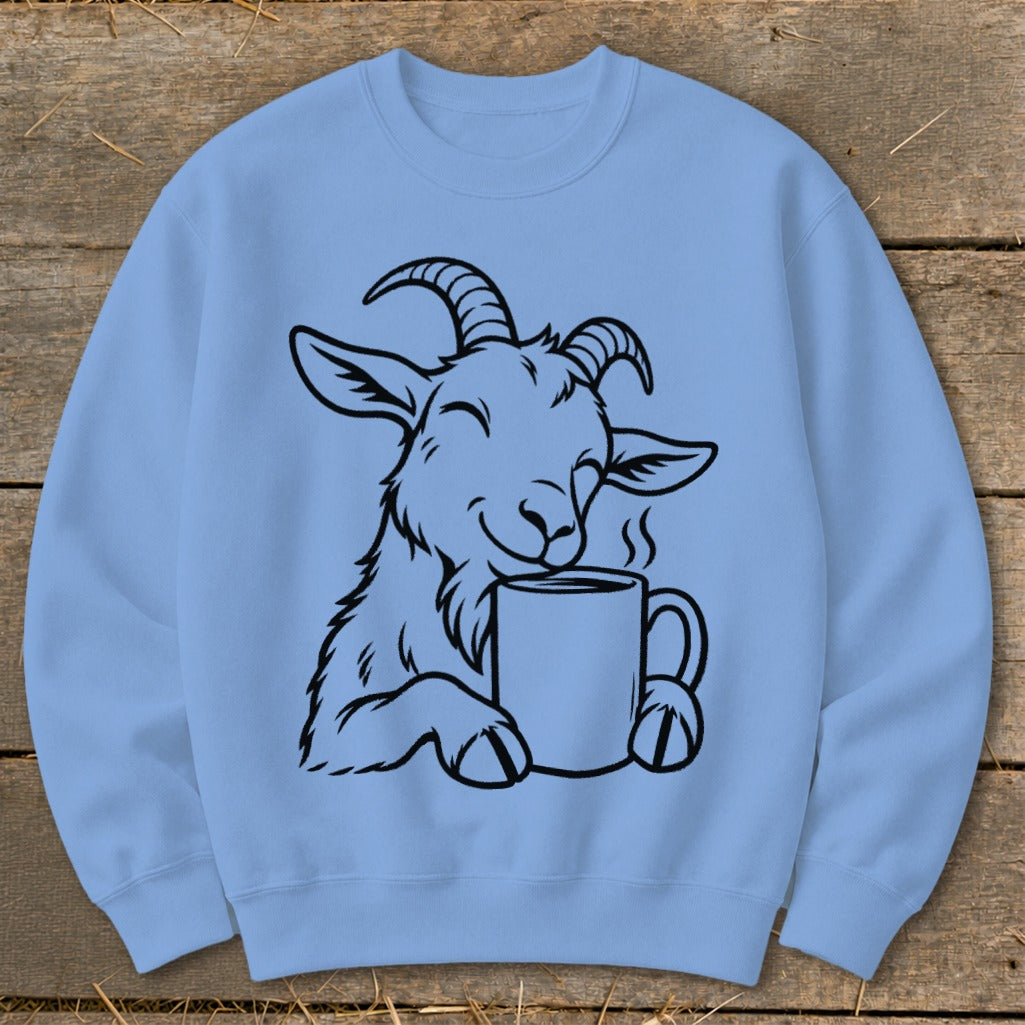 Morning Coffee Goat Sweatshirt
