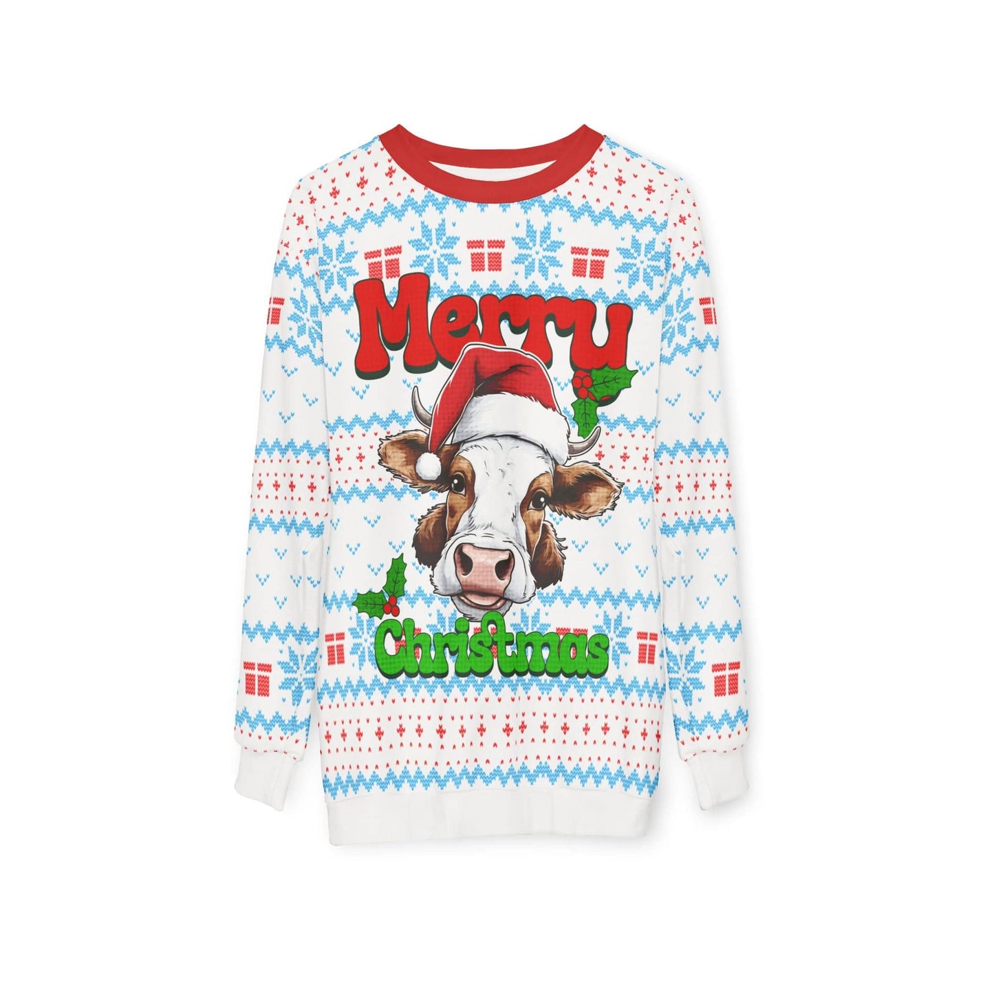 All Over Prints Cow Ugly Christmas Sweatshirt