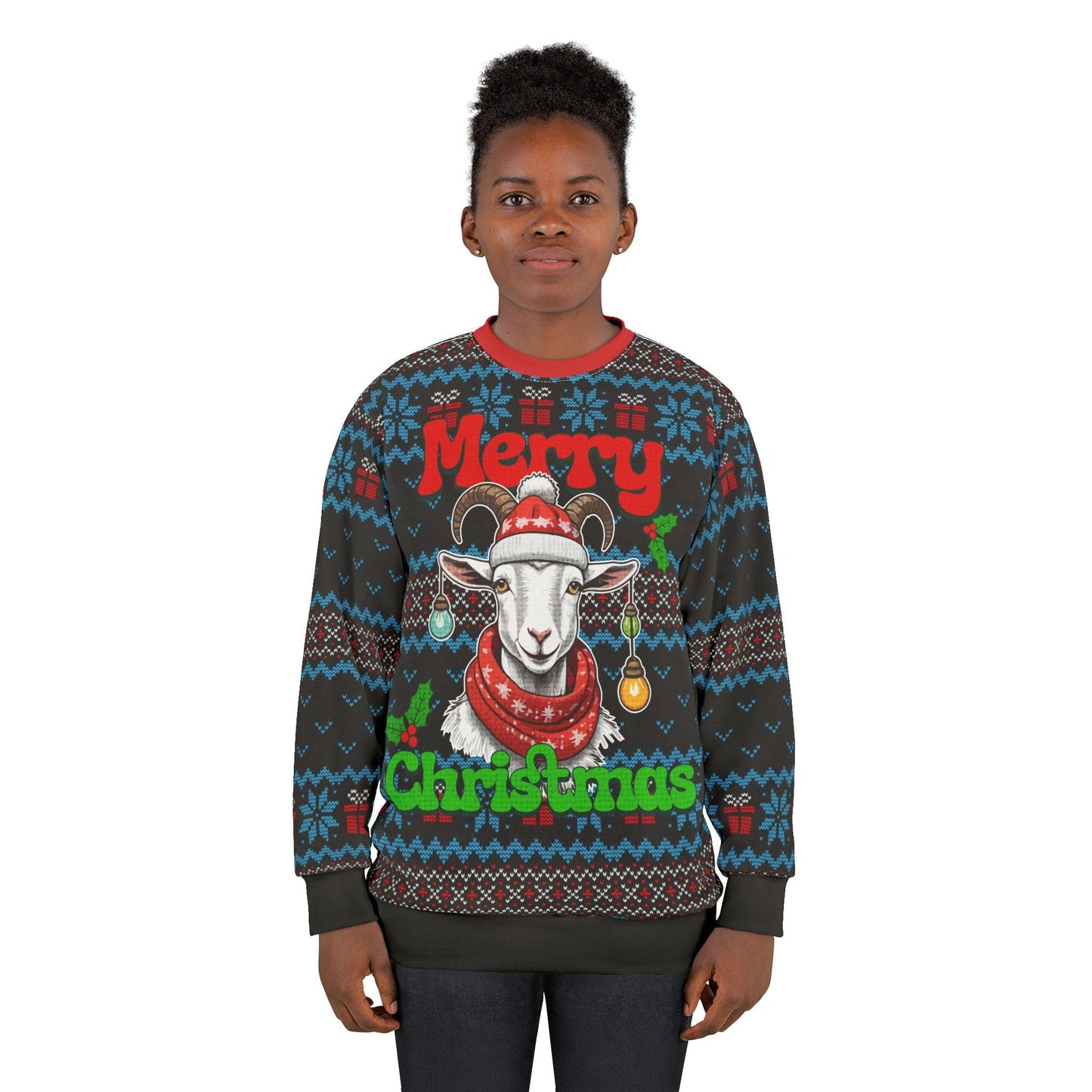 All Over Prints Goat Ugly Christmas Sweatshirt