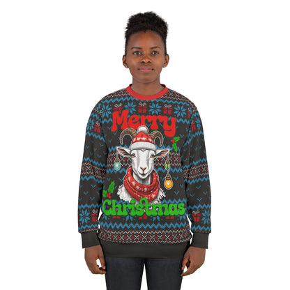 All Over Prints Goat Ugly Christmas Sweatshirt