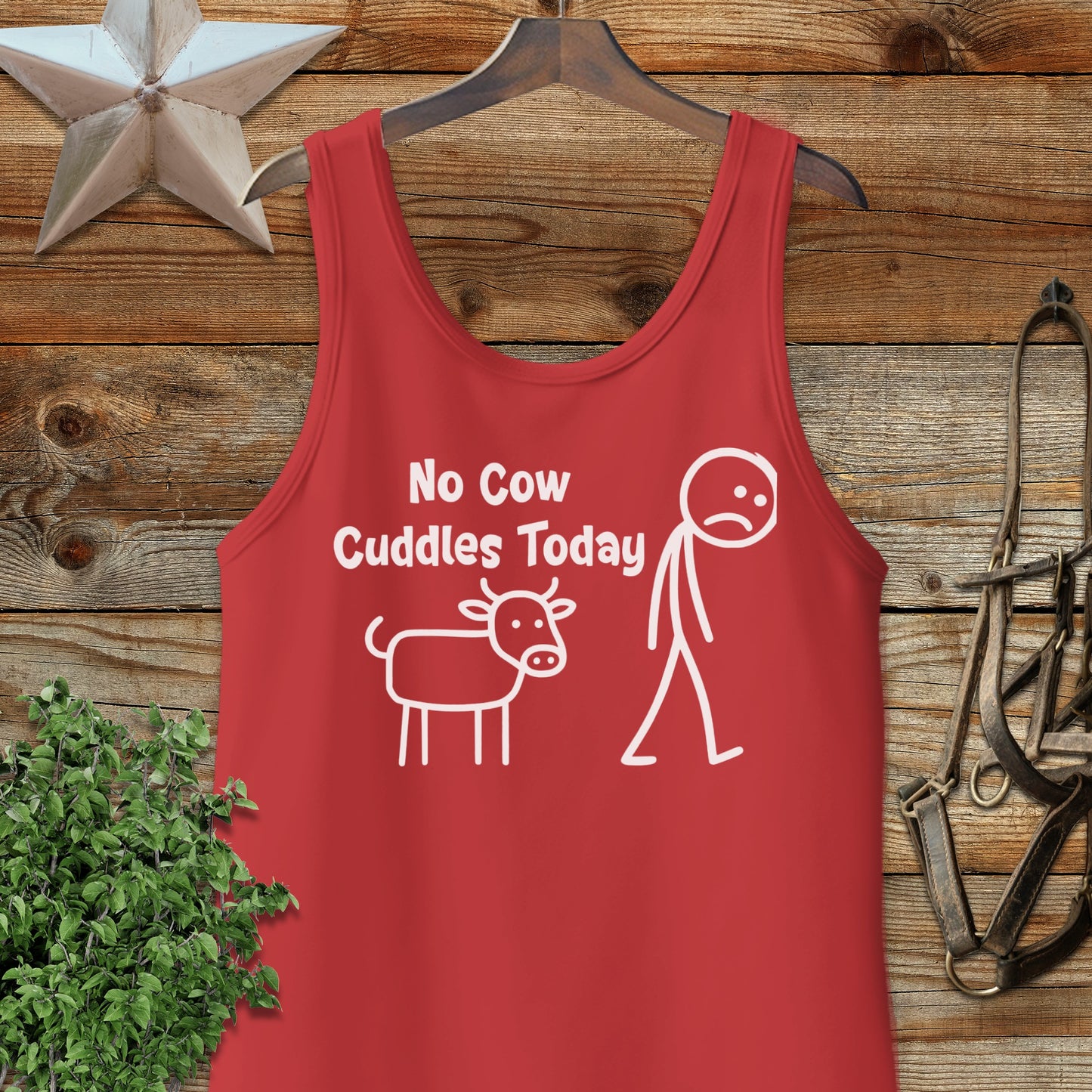 No Cow Cuddles Today Funny Graphic Tank Top Product