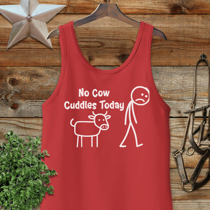 No Cow Cuddles Today Funny Graphic Tank Top Product