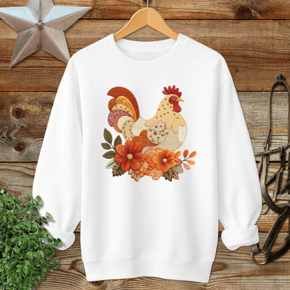 Colorful Rooster Graphic Design on Cozy Sweatshirt product