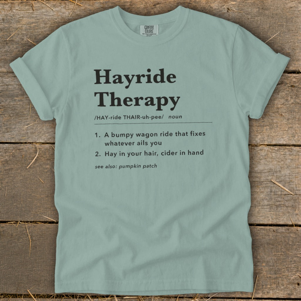 Hayride Therapy Definition Signature Tee
