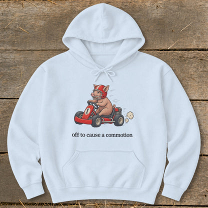 Off To Cause a Commotion Hoodie