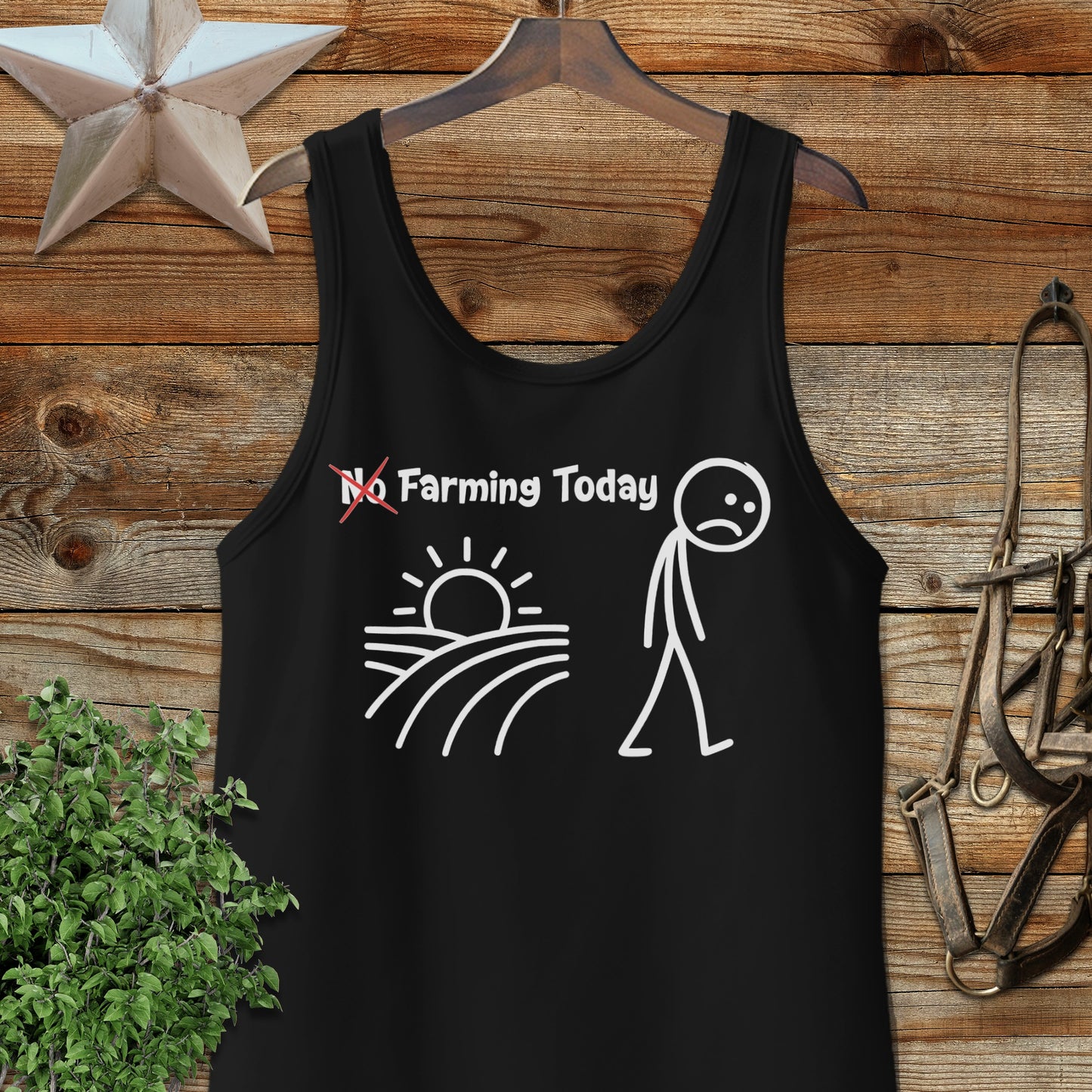 No Farming Today Funny Sleeveless Tee Shirt