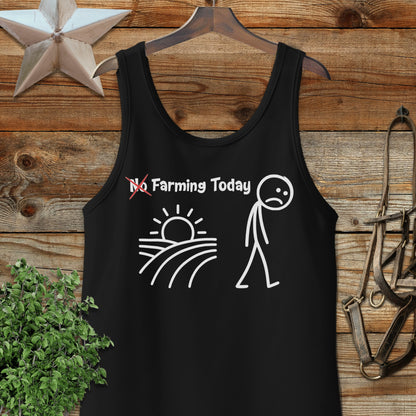 No Farming Today Funny Sleeveless Tee Shirt