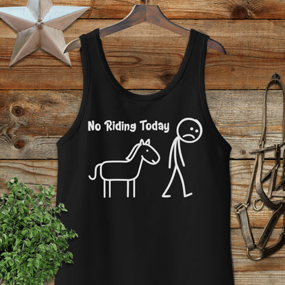 No Riding Today Funny Horse Design Tank Top