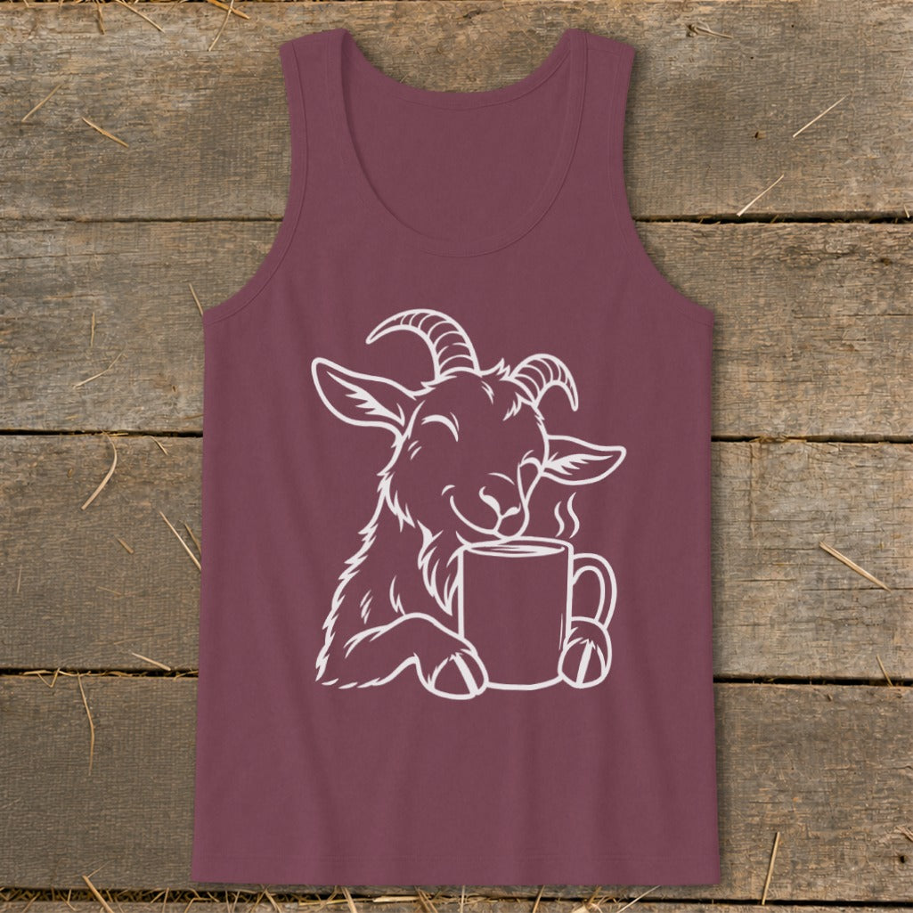 Morning Coffee Goat Tank Top