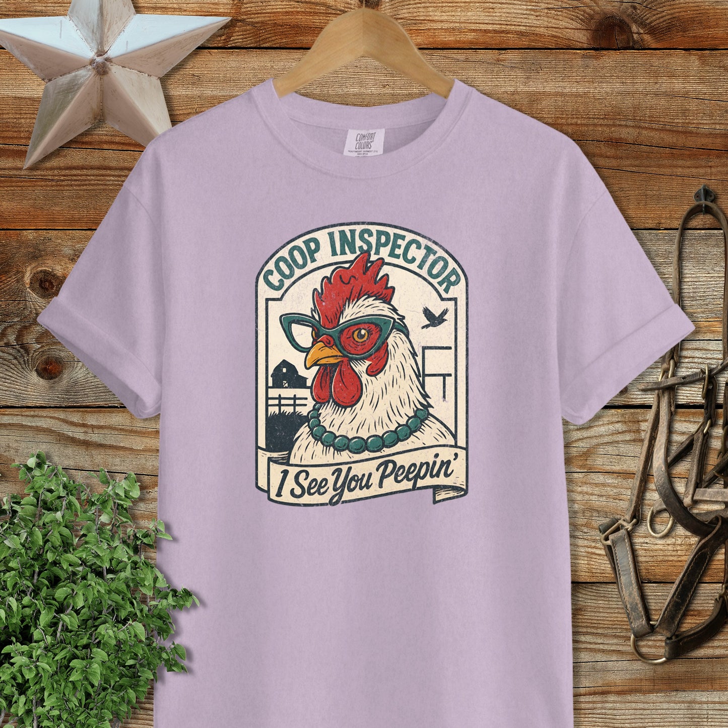 Coop Inspector I See You Peepin' Chicken Graphic Shirt