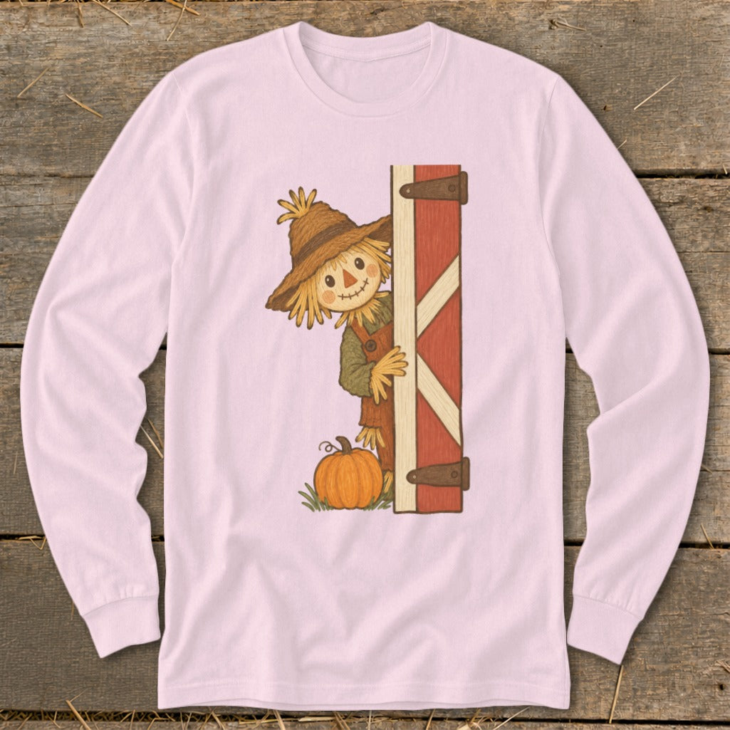 Peeking Scarecrow Long Sleeve Tee