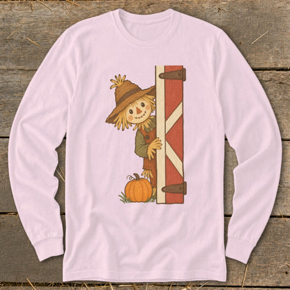 Peeking Scarecrow Long Sleeve Tee
