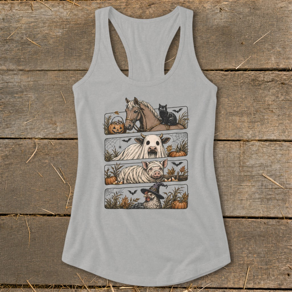 Barnyard Costume Party Racerback Tank