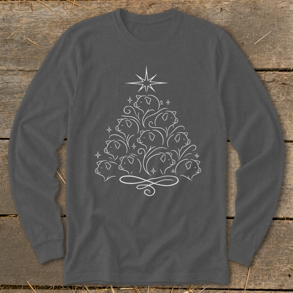 Elegant Pig Tree Long Sleeve Tee