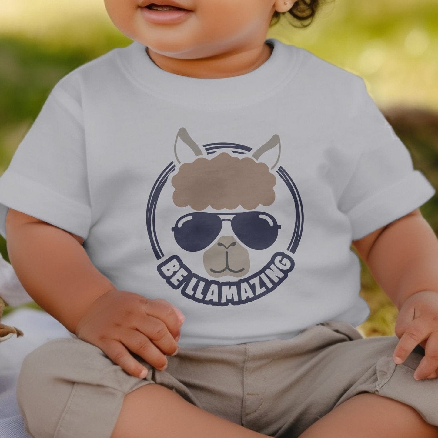 Baby Shirts Be Llamazing Cool Alpaca Illustration - Baby Shirt