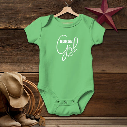 Baby Shirts Bodysuit Short Sleeve / Apple / Newborn Horse Girl with Arrow Heart Shirt