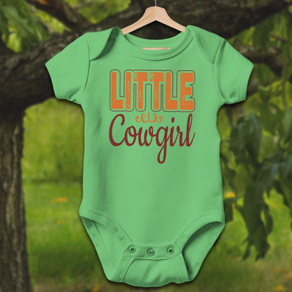 Baby Shirts Bodysuit Short Sleeve / Newborn / Apple Little Cowgirl - Baby Shirt