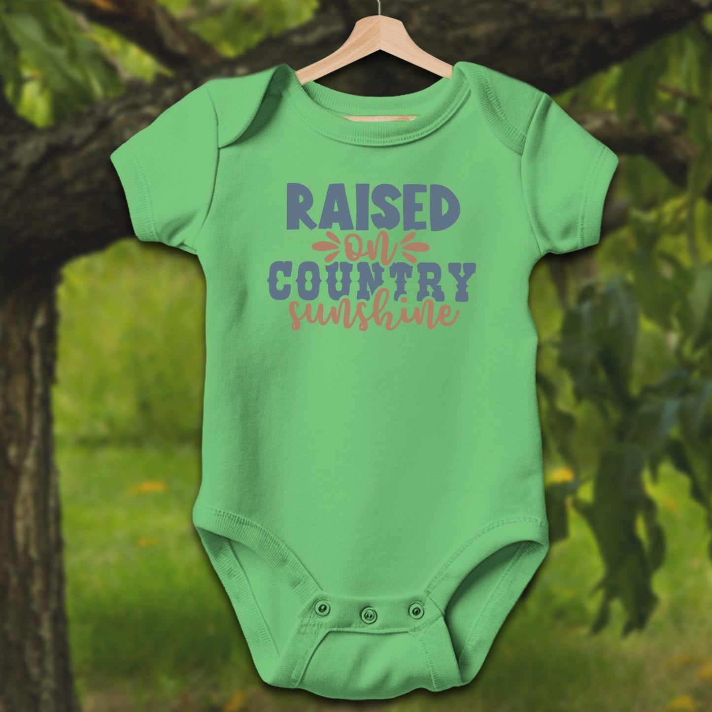 Baby Shirts Bodysuit Short Sleeve / Newborn / Apple Raised on Country Sunshine - Baby Shirt