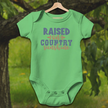 Baby Shirts Bodysuit Short Sleeve / Newborn / Apple Raised on Country Sunshine - Baby Shirt