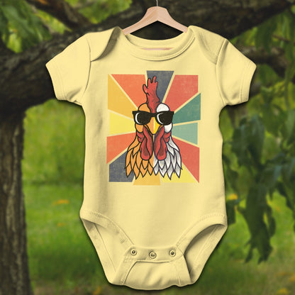 Baby Shirts Bodysuit Short Sleeve / Newborn / Butter Cool Rooster - Baby Shirt