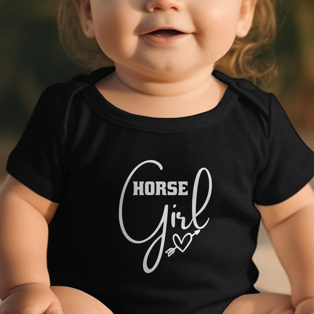 Baby Shirts Horse Girl with Arrow Heart Shirt