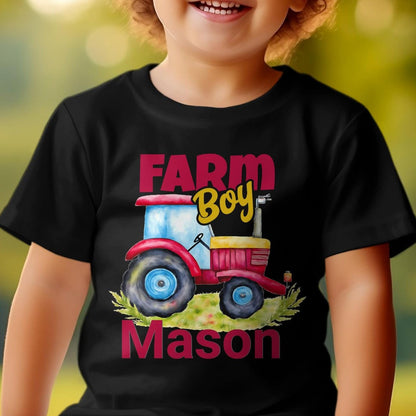 Baby Shirts Personalized Farm Boy - Baby Shirt