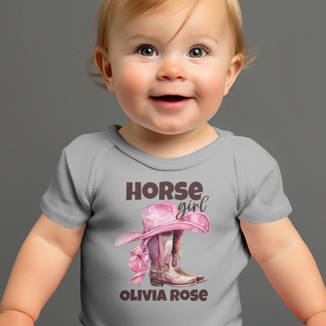 Baby Shirts Personalized Horse Girl - Baby Shirt