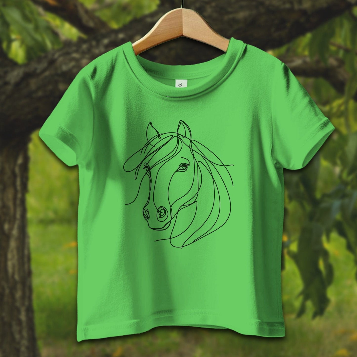 Baby Shirts T-Shirt Infant / 12 Months / Apple Elegant Horse Line Art - Baby Shirt