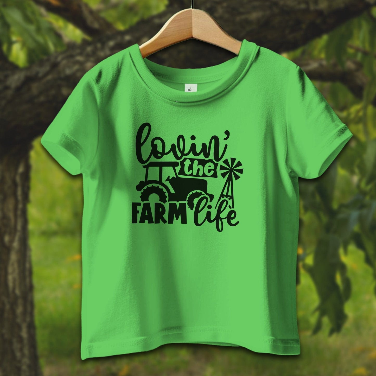 Baby Shirts T-Shirt Infant / 12 Months / Apple Lovin the Farm Life Tractor - Baby Shirt