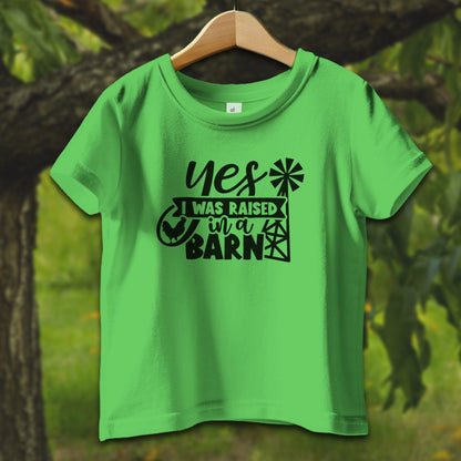 Baby Shirts T-Shirt Infant / 12 Months / Apple Yes I Was Raised In A Barn - Baby Shirt