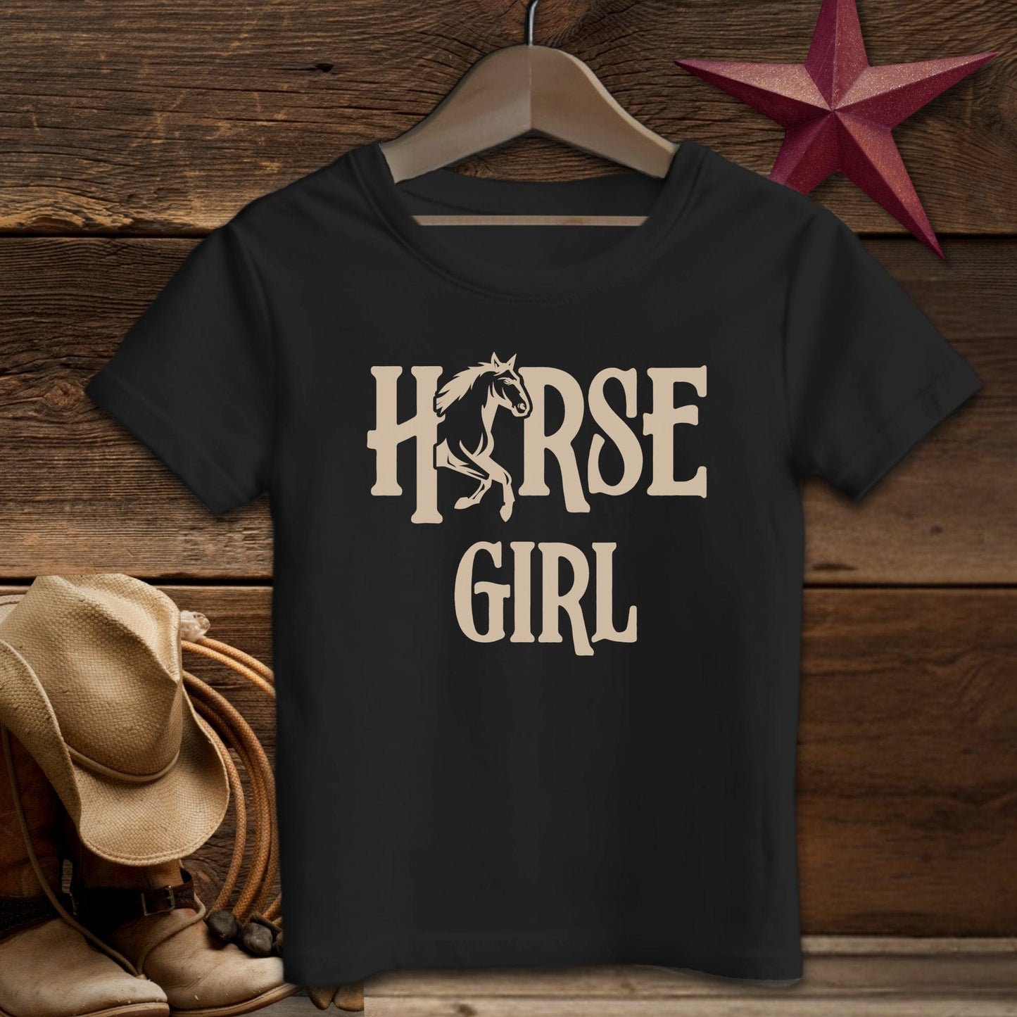 Baby Shirts T-Shirt Infant / 12 Months / Black Horse Girl - Baby Shirt