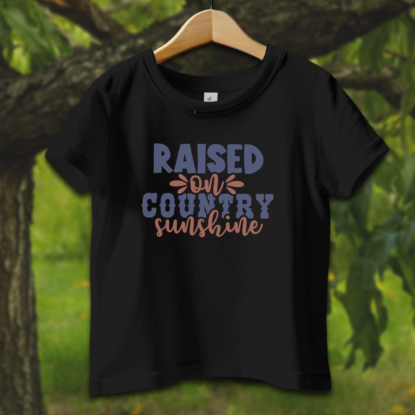 Baby Shirts T-Shirt Infant / 12 Months / Black Raised on Country Sunshine - Baby Shirt