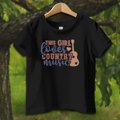 Baby Shirts T-Shirt Infant / 12 Months / Black This Girl Loves Country Music - Baby Shirt