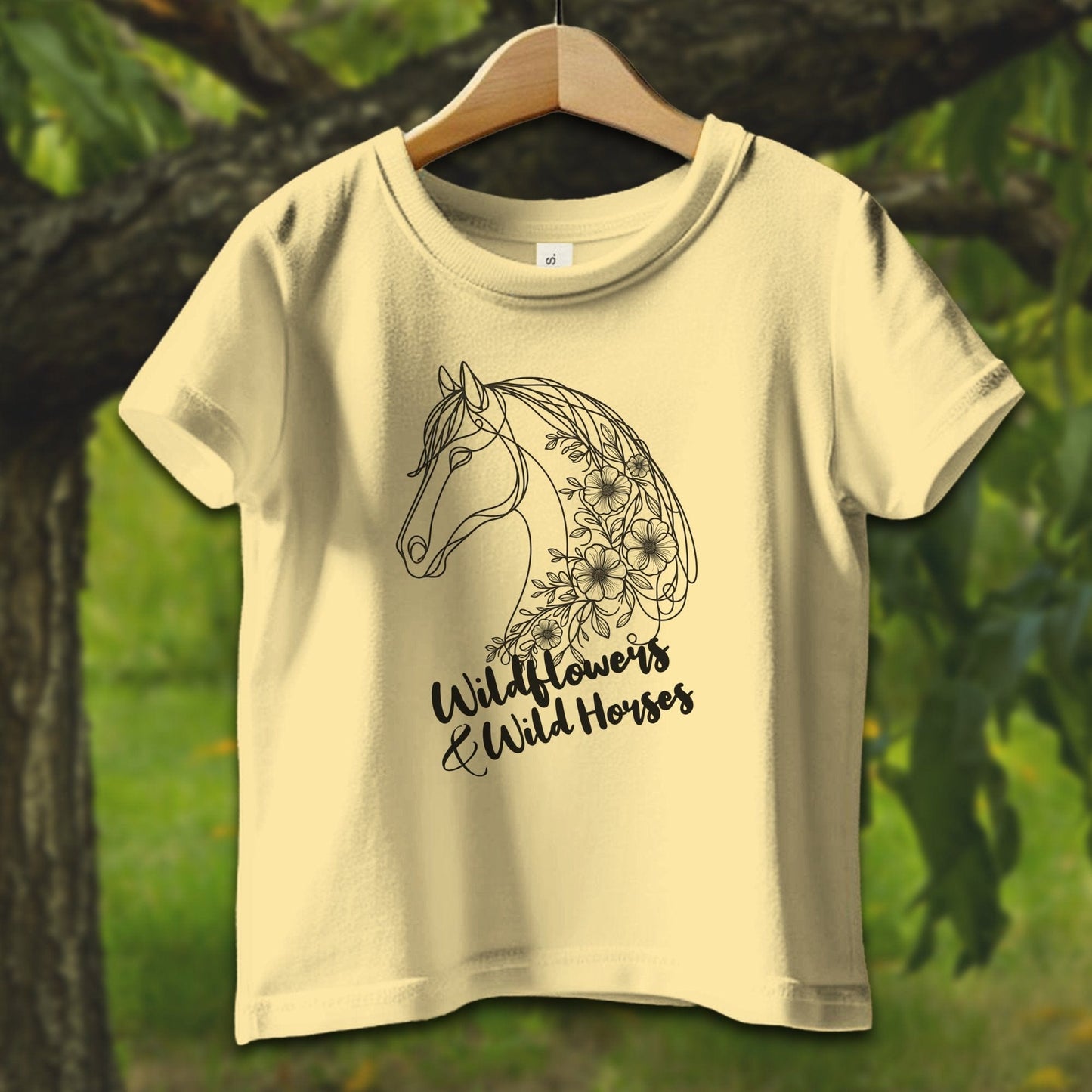 Baby Shirts T-Shirt Infant / 12 Months / Butter Wildflowers And Wild Horses - Baby Shirt