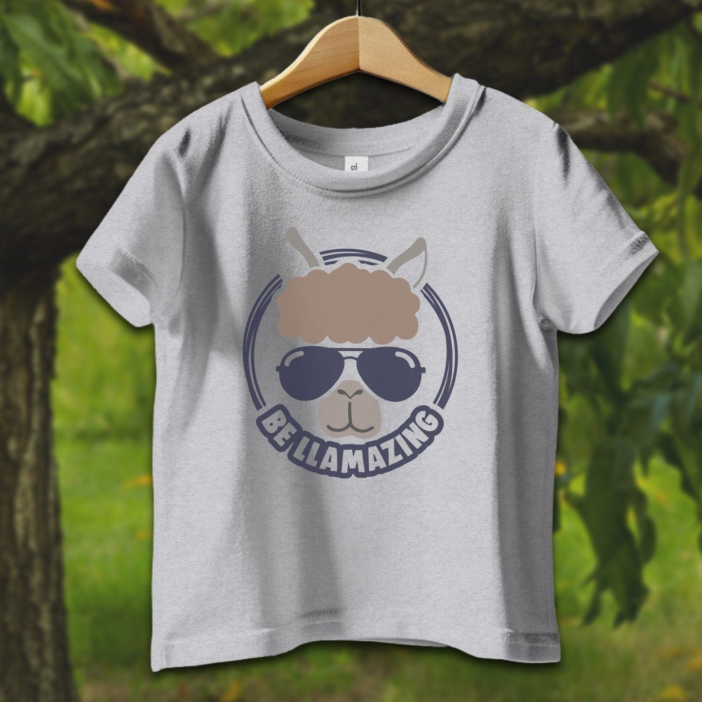 Baby Shirts T-Shirt Infant / 12 Months / Heather Be Llamazing Cool Alpaca Illustration - Baby Shirt