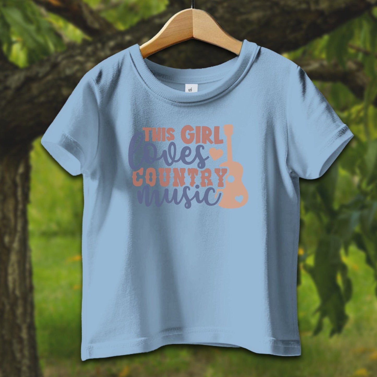 Baby Shirts T-Shirt Infant / 12 Months / Light Blue This Girl Loves Country Music - Baby Shirt