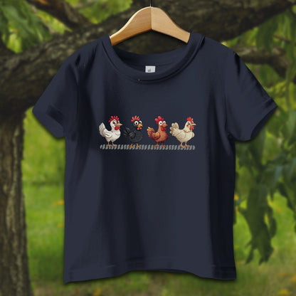 Baby Shirts T-Shirt Infant / 12 Months / Navy Funny Chicken - Baby Shirt