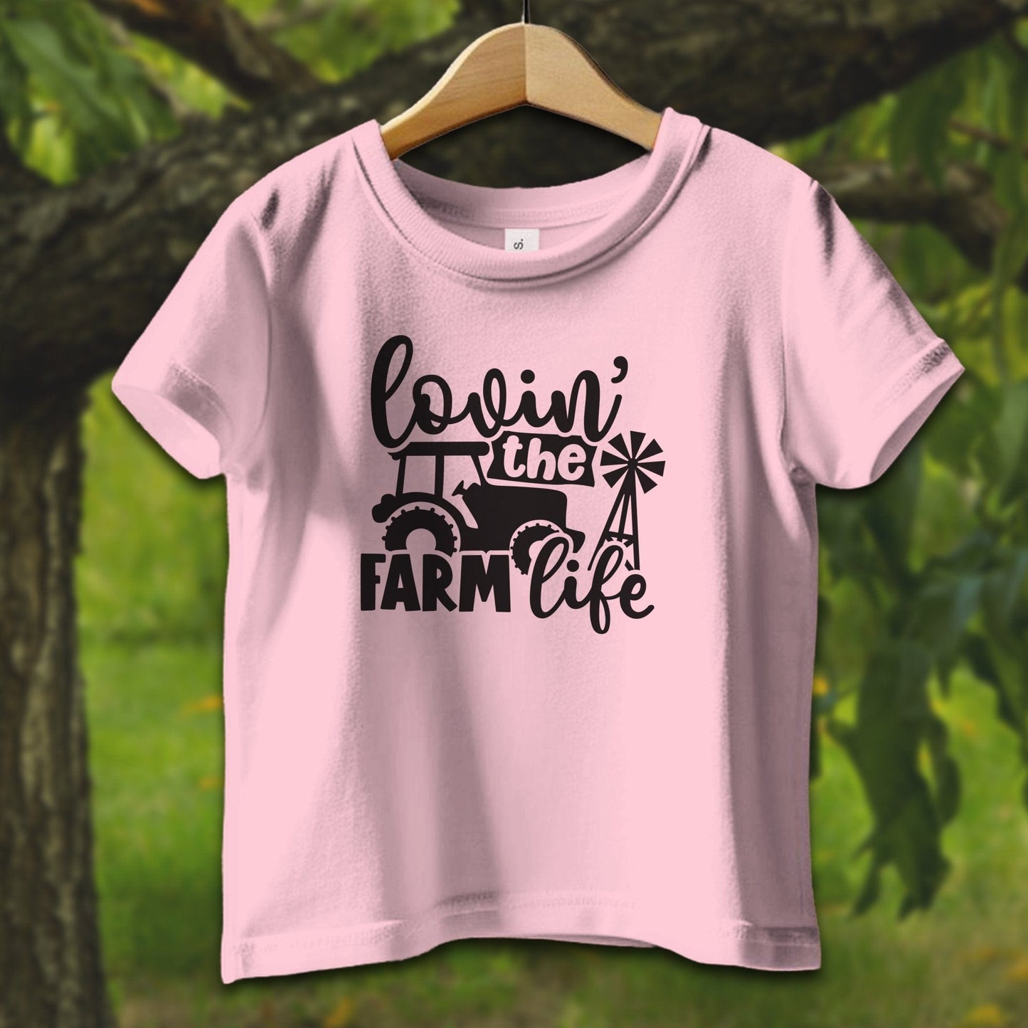 Baby Shirts T-Shirt Infant / 12 Months / Pink Lovin the Farm Life Tractor - Baby Shirt