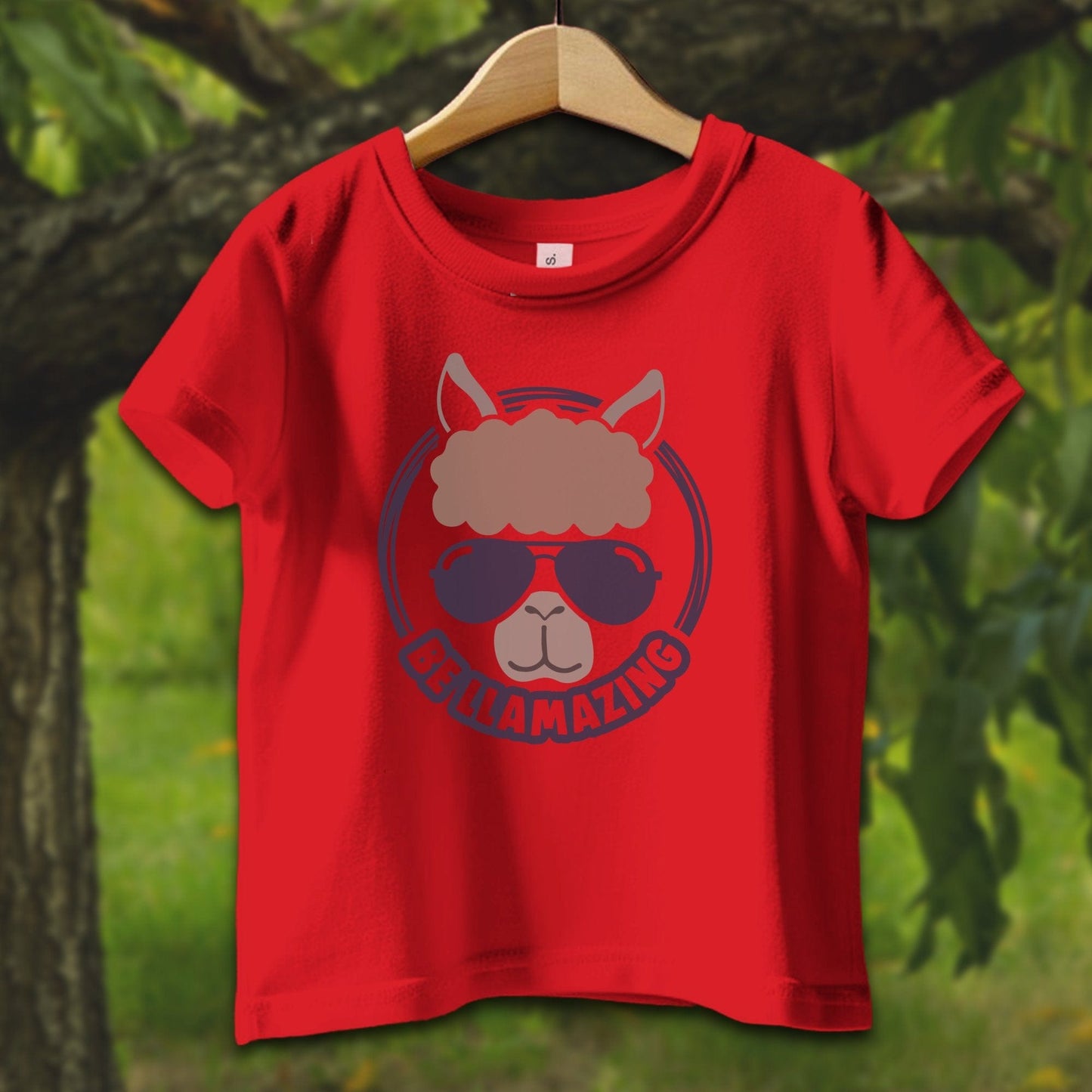 Baby Shirts T-Shirt Infant / 12 Months / Red Be Llamazing Cool Alpaca Illustration - Baby Shirt