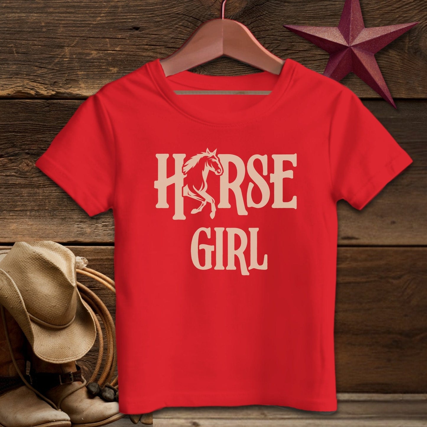 Baby Shirts T-Shirt Infant / 12 Months / Red Horse Girl - Baby Shirt