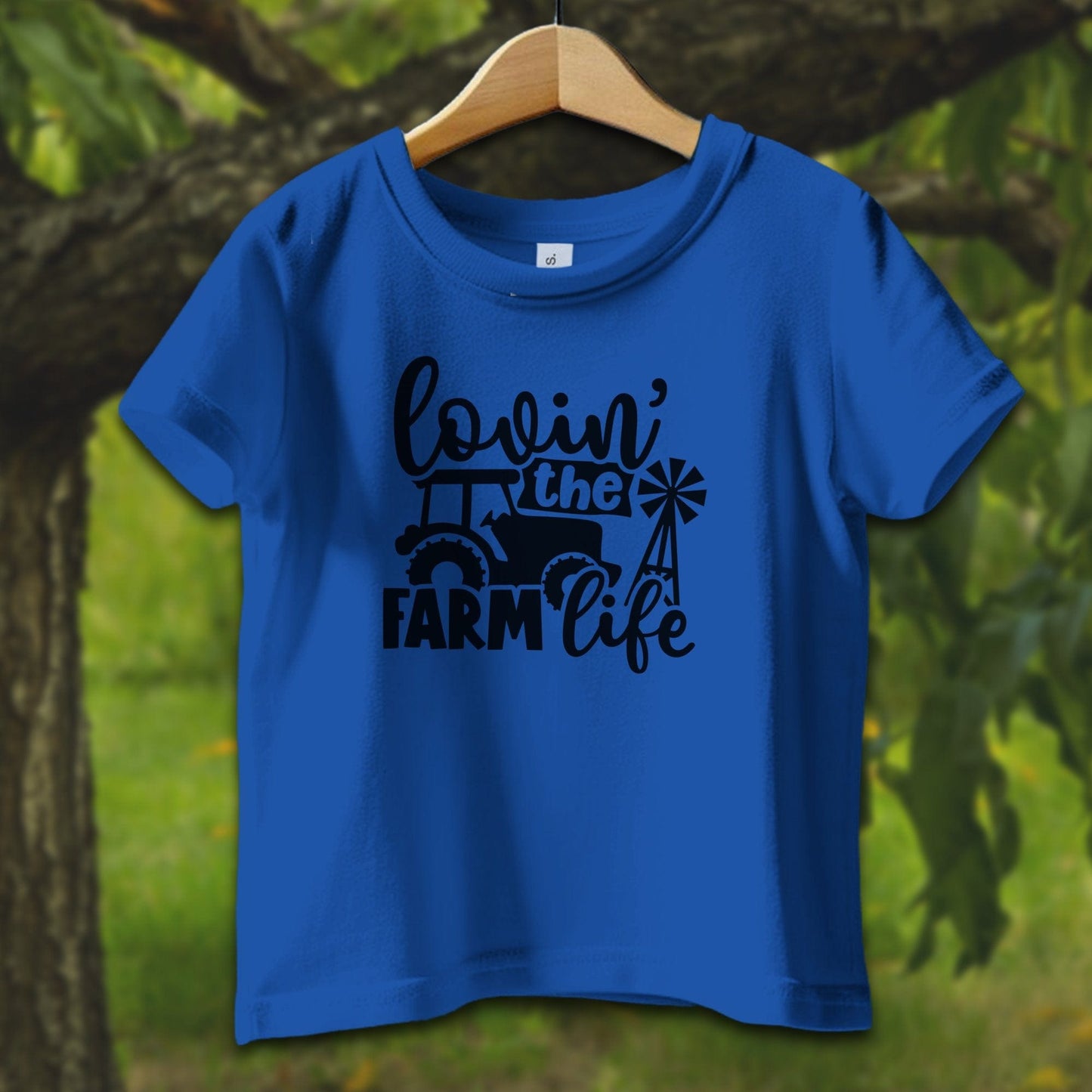 Baby Shirts T-Shirt Infant / 12 Months / Royal Lovin the Farm Life Tractor - Baby Shirt