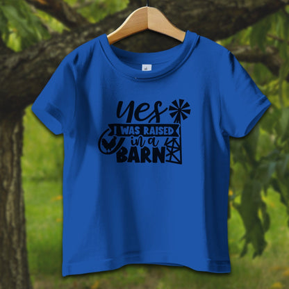 Baby Shirts T-Shirt Infant / 12 Months / Royal Yes I Was Raised In A Barn - Baby Shirt