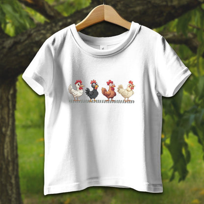 Baby Shirts T-Shirt Infant / 12 Months / White Funny Chicken - Baby Shirt