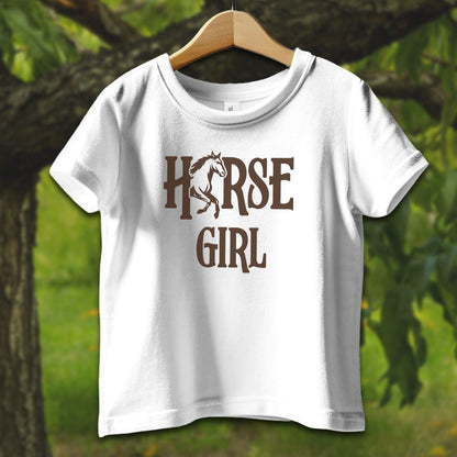 Baby Shirts T-Shirt Infant / 12 Months / White Horse Girl - Baby Shirt