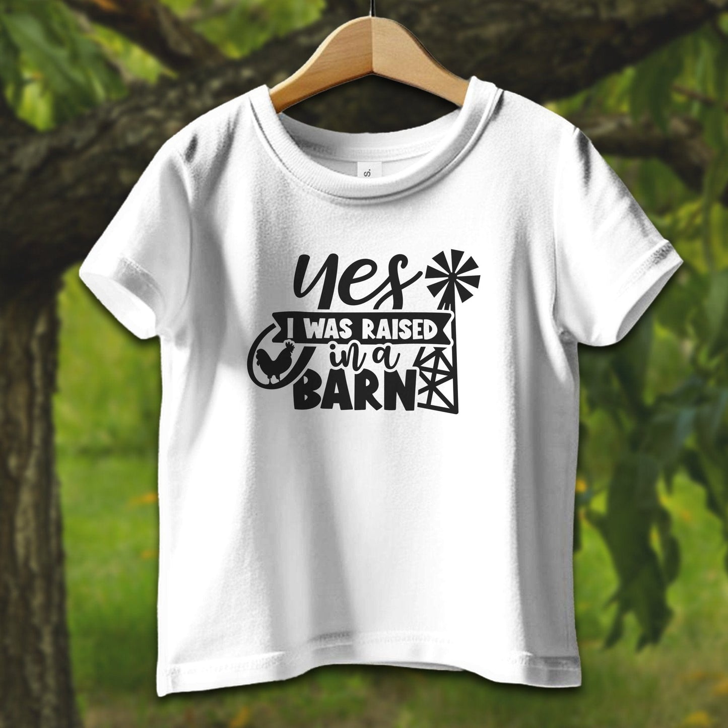 Baby Shirts T-Shirt Infant / 12 Months / White Yes I Was Raised In A Barn - Baby Shirt