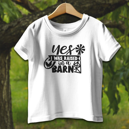 Baby Shirts T-Shirt Infant / 12 Months / White Yes I Was Raised In A Barn - Baby Shirt