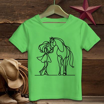 Baby Shirts T-Shirt Infant / Apple / 6 Months Lady and Horse Art - Baby Shirt