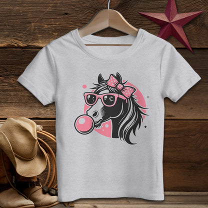 Baby Shirts T-Shirt Infant / Heather / 12 Months Bubble Gum Horse Shirt