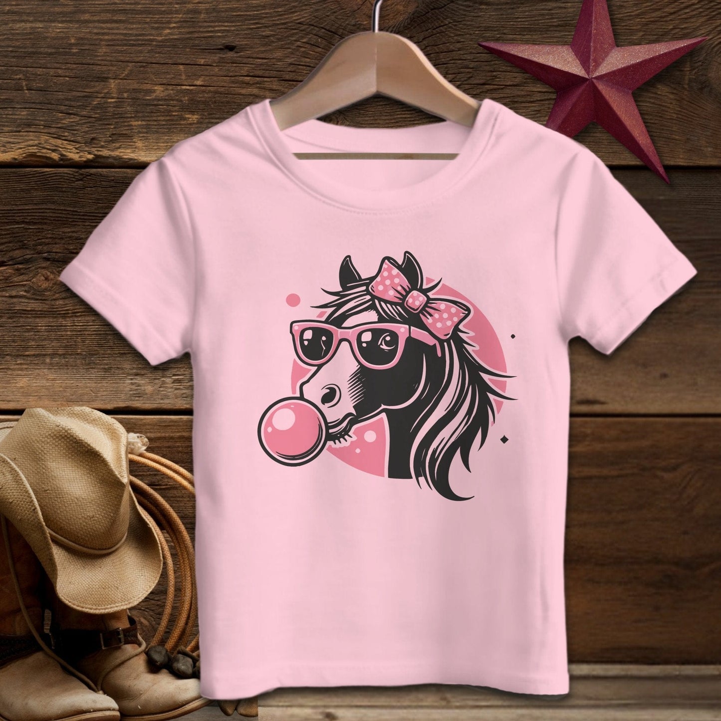 Baby Shirts T-Shirt Infant / Pink / 12 Months Bubble Gum Horse Shirt